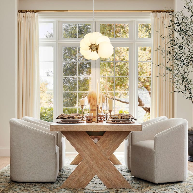 9-Light Modern Linear Cluster Frosted Glass Globe Chandelier in Gold Finish, Dining Room Light