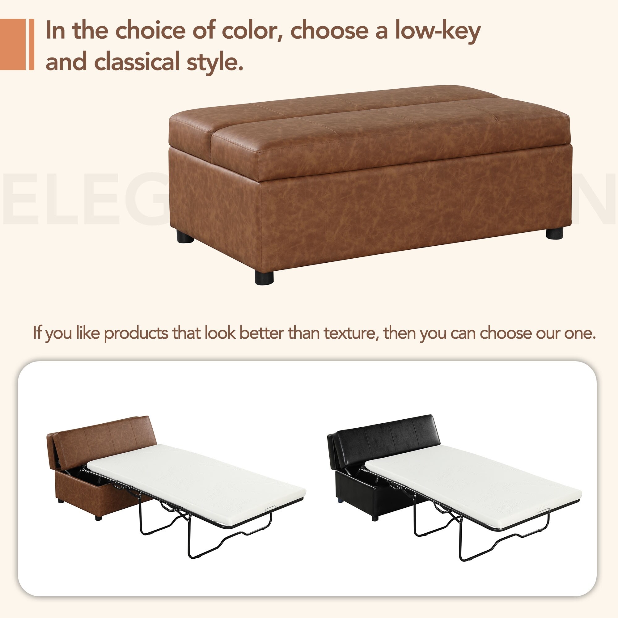 Pull out outlet twin bed ottoman