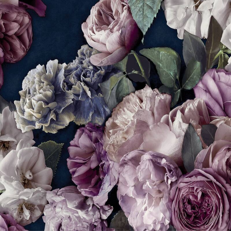 Gabrielle Floral Textured Non-pasted Wallpaper – 396in x 20.8in - Purple