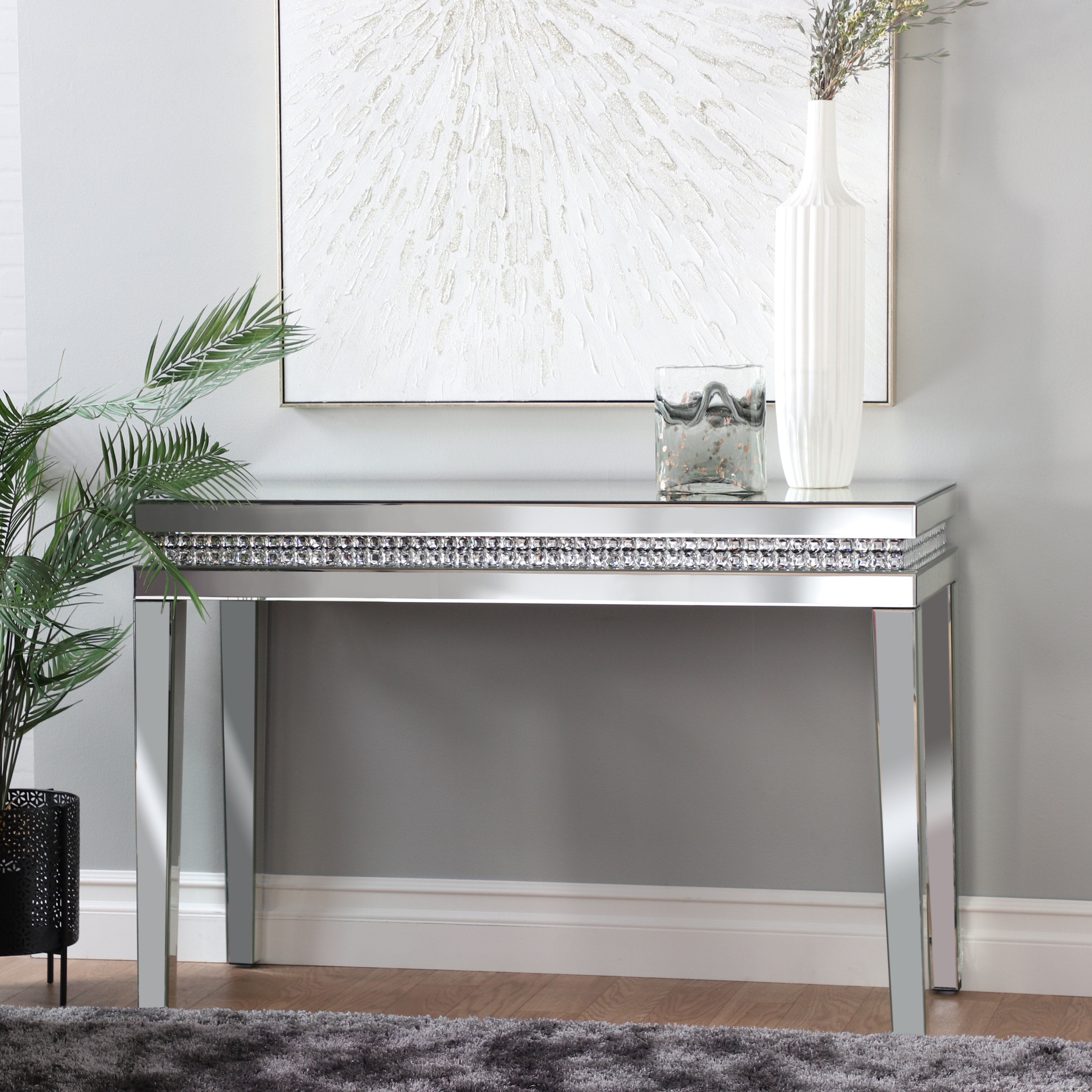 Console table best sale glam