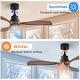 preview thumbnail 34 of 86, Sofucor 48/52 Inch Ceiling Fan with Light, Solid Wood Blades for Living Room, Bedroom,Smart Optional