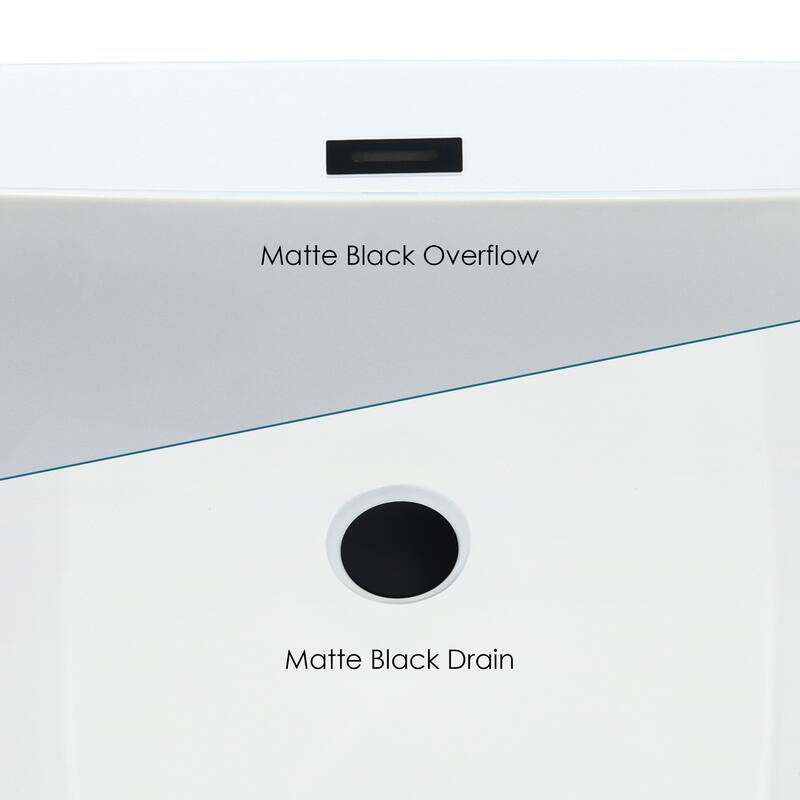 Altair Elbow 67" x 32" Flatbottom Freestanding Acrylic Soaking Bathtub in Glossy White