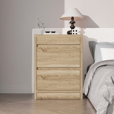 4-Drawer Wooden Nightstand with Smart NFC Lock and Anti-slip Design,Office File Cabinets