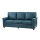 preview thumbnail 30 of 44, Rita Living Room 3-Seat Genuine Leather Sofa with Solid Wood Legs and Nailhead