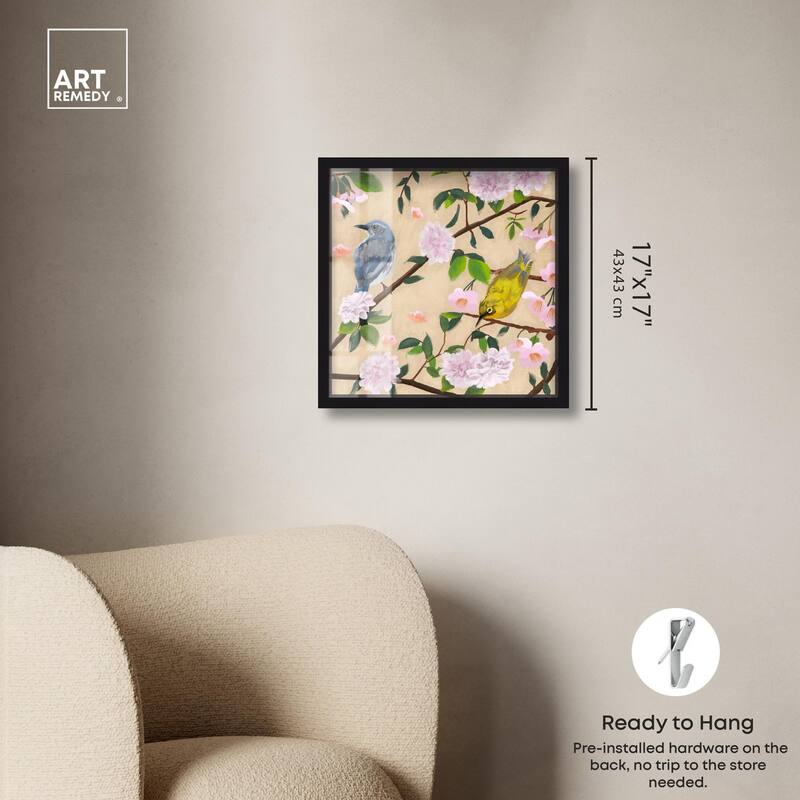 Birds Cuddle Shadowbox by Art Remedy