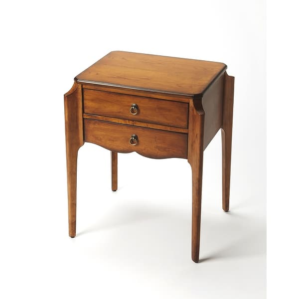 slide 1 of 1, Handmade Butler Wilshire Olive Ash Burl End Table Veneer