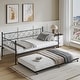 preview thumbnail 12 of 18, Sturdy Metal Twin Bed Frame with Heart-shaped Headboard