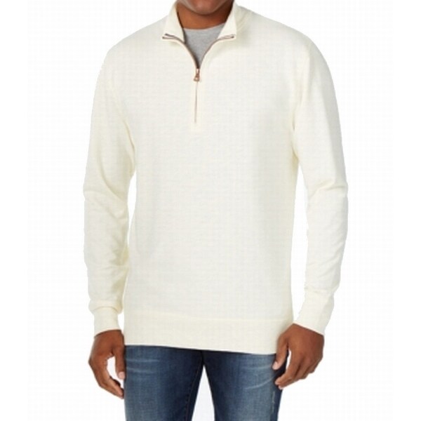 white quarter zip sweater