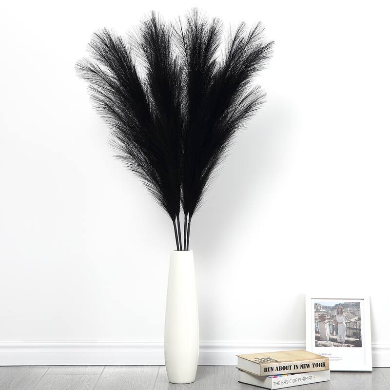 Extra Large Faux Pampas Grass Decor - Black