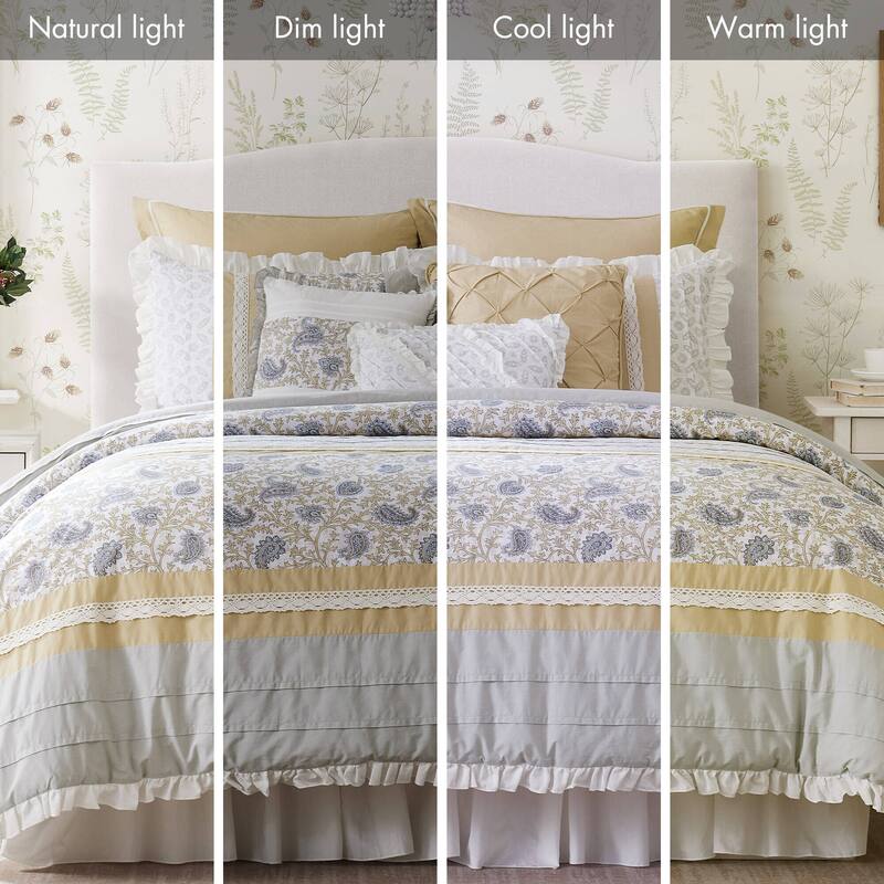 Madison Park Vanessa 9 Piece Cotton Percale Comforter Set