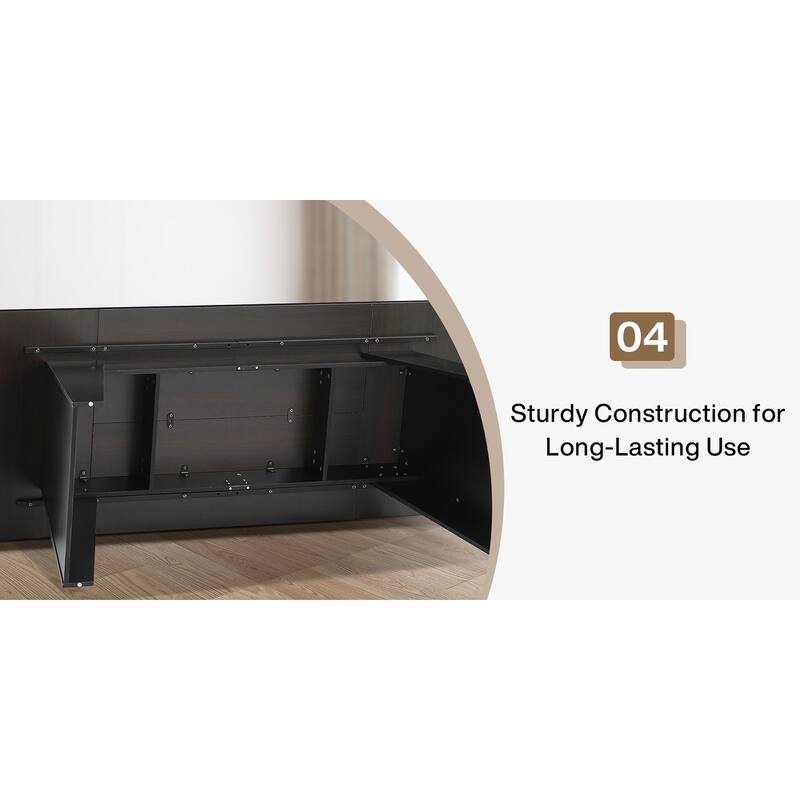 71" Executive Desk, Large Computer Desk with Trumpet-Shaped Pedestal