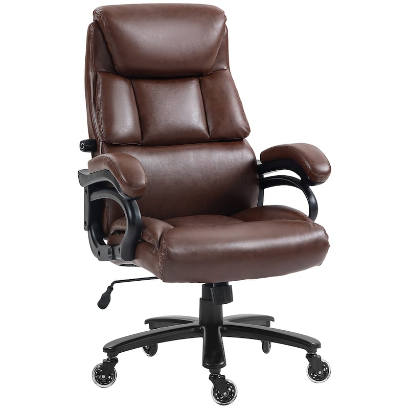 Vinsetto 400lbs Big and Tall Executive Office Chair, PU Leather Computer Desk Chair with Adjustable Height