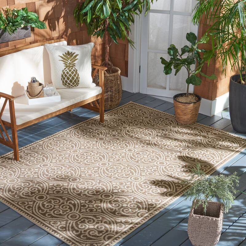 SAFAVIEH Beach House Guilene Indoor/ Outdoor Waterproof Patio Backyard Rug