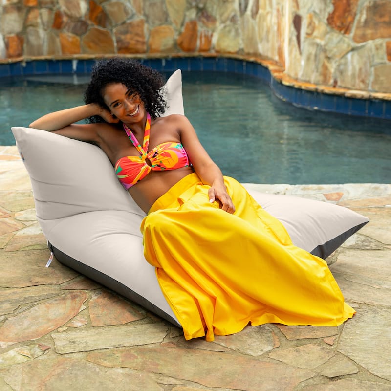 Deshi Sunbrella Patio Bean Bag Lounge Chair by Havenside Home