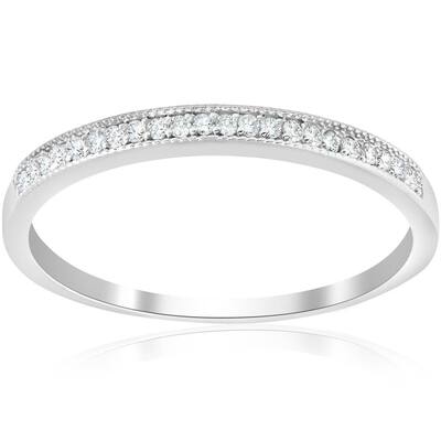 1/8ct Diamond Wedding Ring White Gold