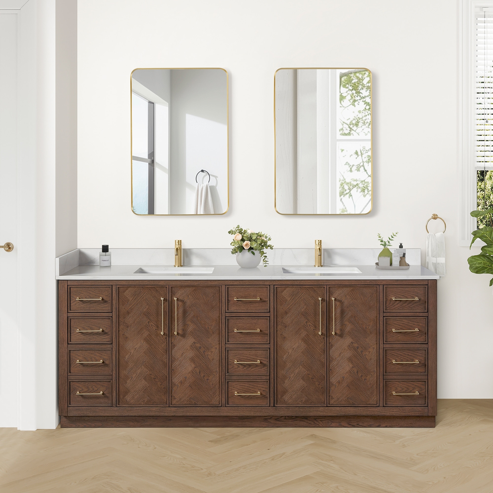 Jakarta Bath Vanity with Quartz Stone Top without Mirror