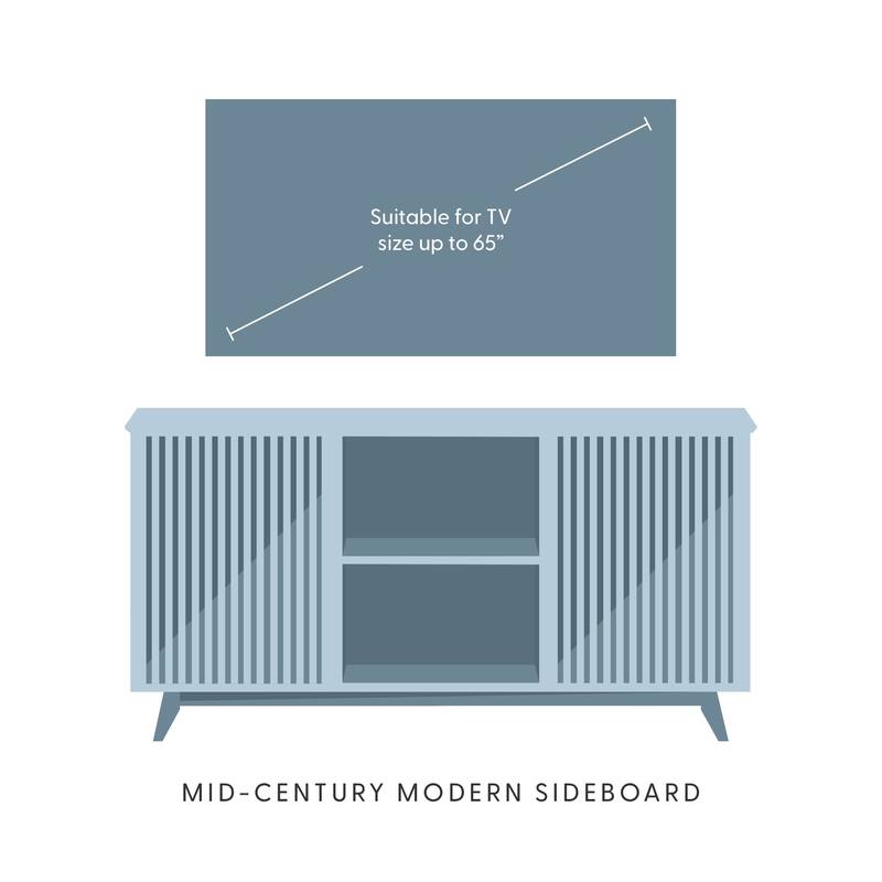 Plank and Beam Mid-Century Modern 2-Door Sideboard/TV Stand