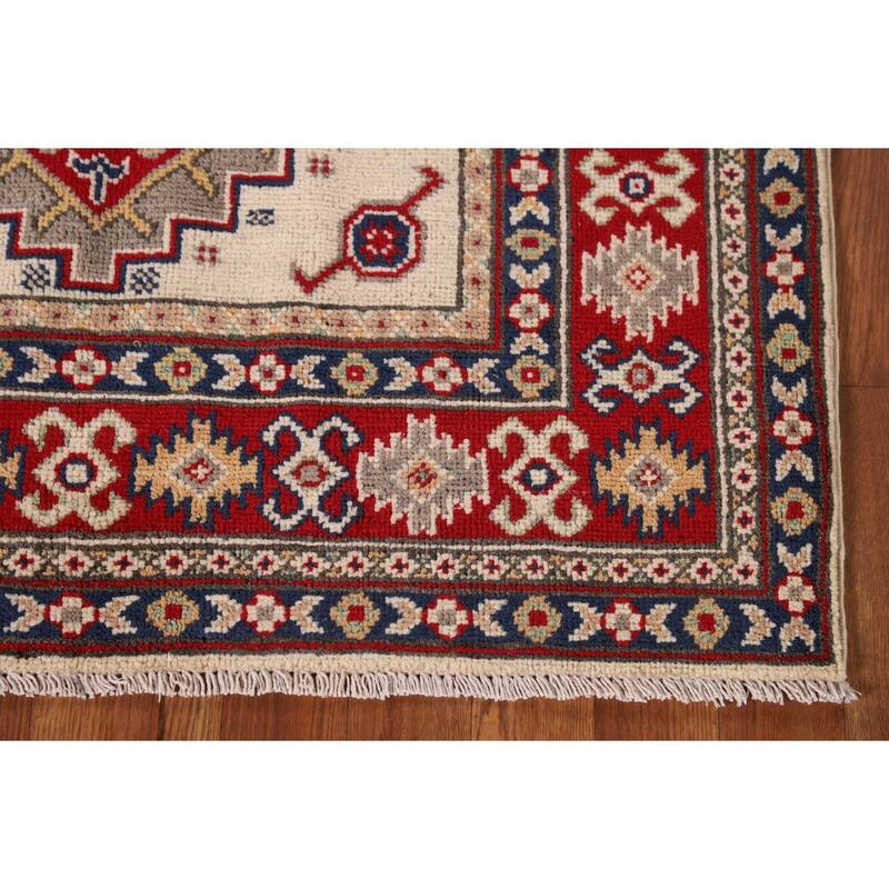 Kazak Oriental Accent Rug Hand-Knotted Wool Carpet - 3'5"x 4'9"
