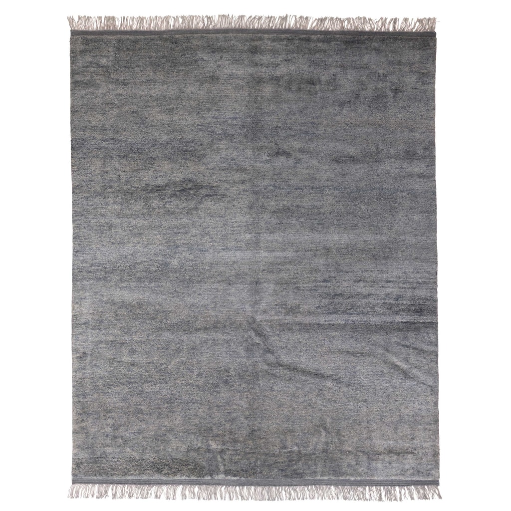 ECARPETGALLERY Hand-knotted Pak Finest Gabbeh Denim Blue Wool Rug - 8'6 x 10'3