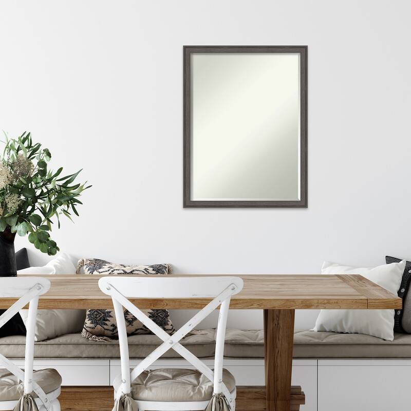 Florence Half-Inch-Bevel Framed Wall Mirror - Glass Size 18x24