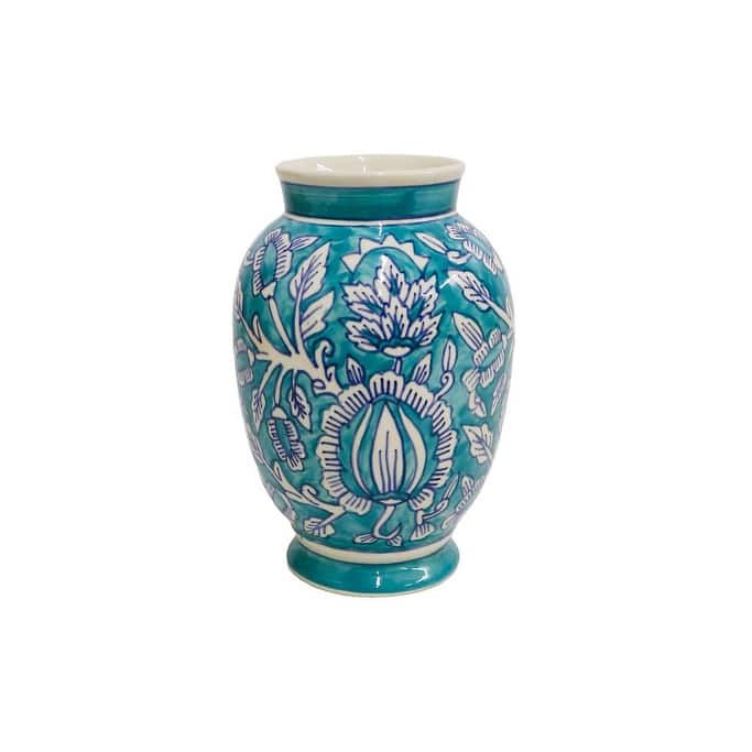 Home&Manor Classic Ceramic Vase Teal