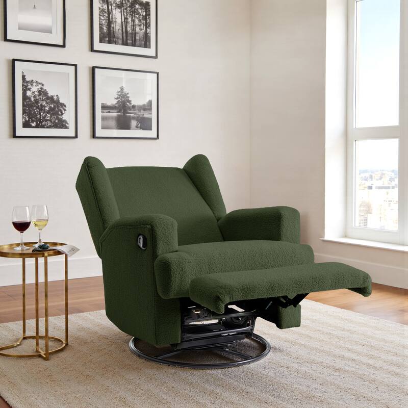 Swivel Wingback Glider Rocker Nursery Recliner Chair