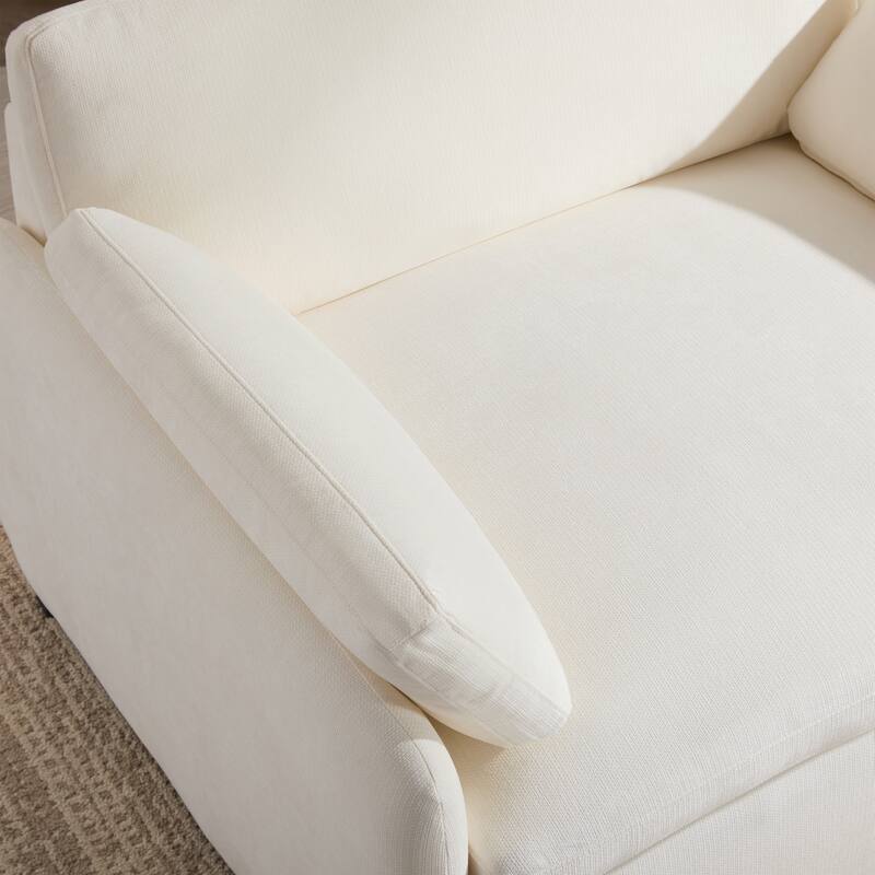 Oversized Chenille Single Sofa Chair,Wide and Deep Seat Accent Chair,Modern Upholstered Comfy Armchair