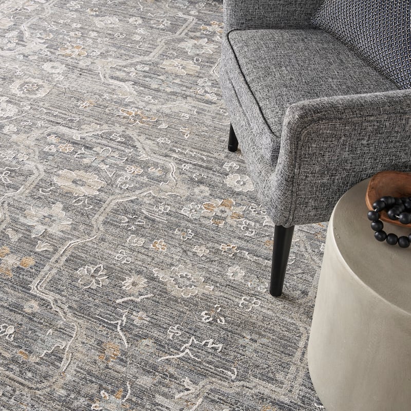 Nourison Nyle Indoor only Grey Persian Area Rug