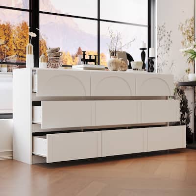 Versatile White Storage Unit - Perfect for Bedroom, Kitchen, and Living Room Use
