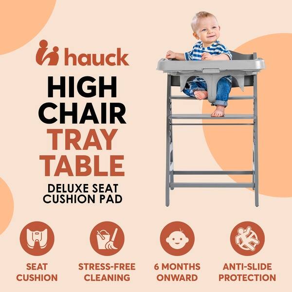 hauck Alpha+/Beta+ Wooden High Chair Tray Table & Deluxe Seat Cushion ...