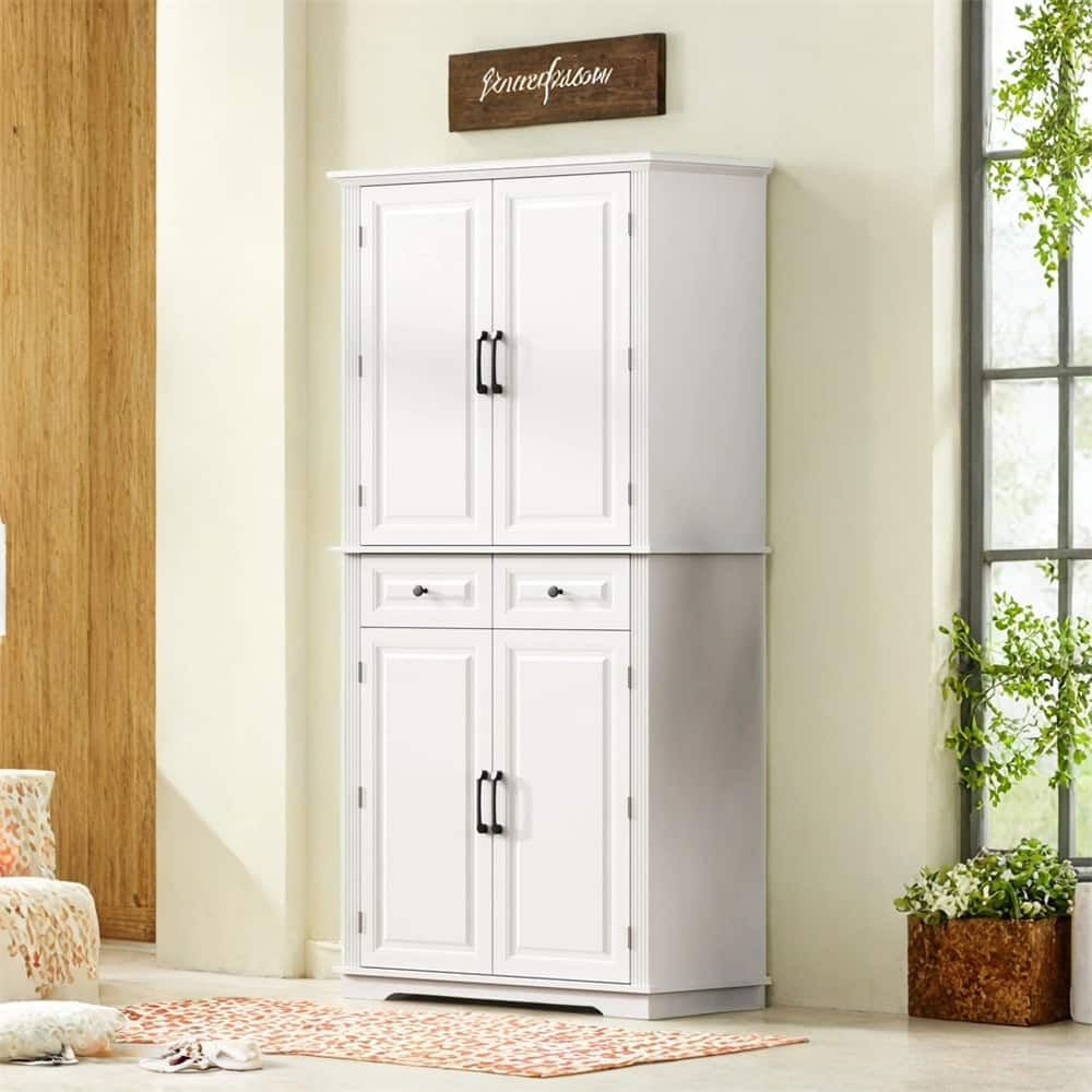 71"Tall Kitchen Pantry Cabinet with Cabinet Organizers,Storage Cabinet