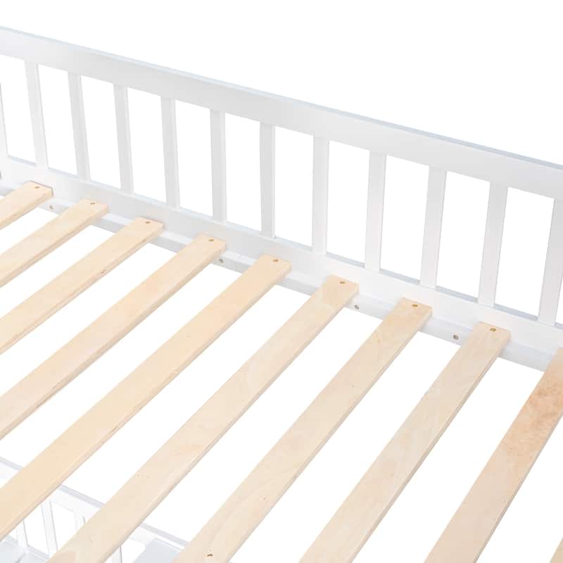 Twin-Over-Twin Bunk Bed with Changeable Table with 2 Drawers