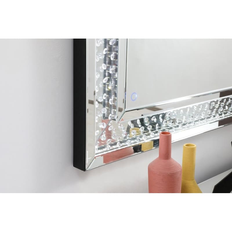 River LED Crystal Mirror - Clear