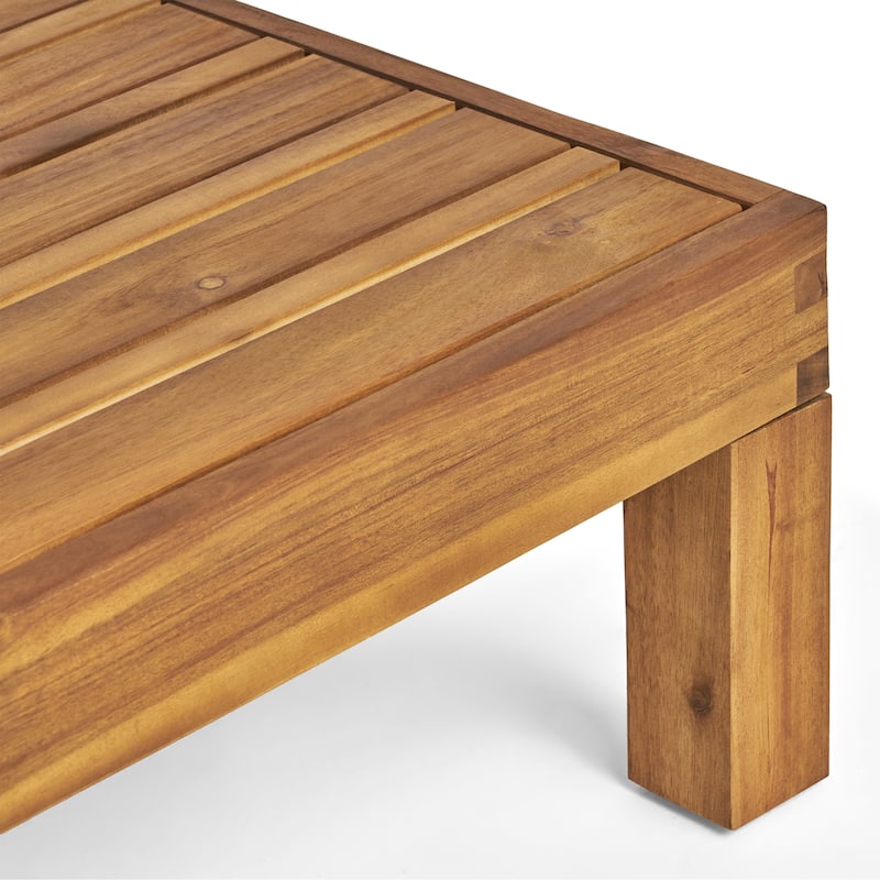 Oana Acacia Wood Outdoor Coffee Table by Christopher Knight Home