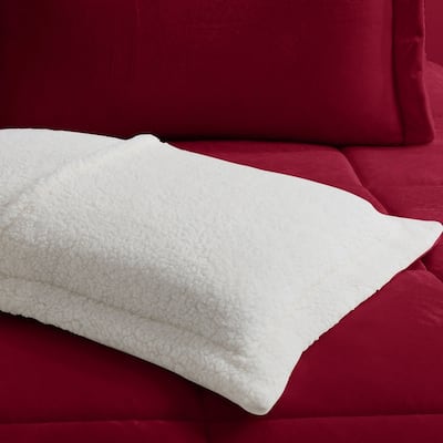 Swift Home Reversible Micromink and Sherpa Down Alternative Bedding Comforter Set