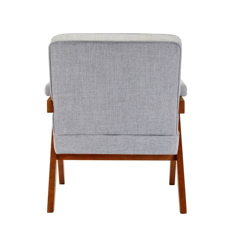 Porthos Home Carlin Fabric Upholstered Accent Chair with Rubberwood Legs