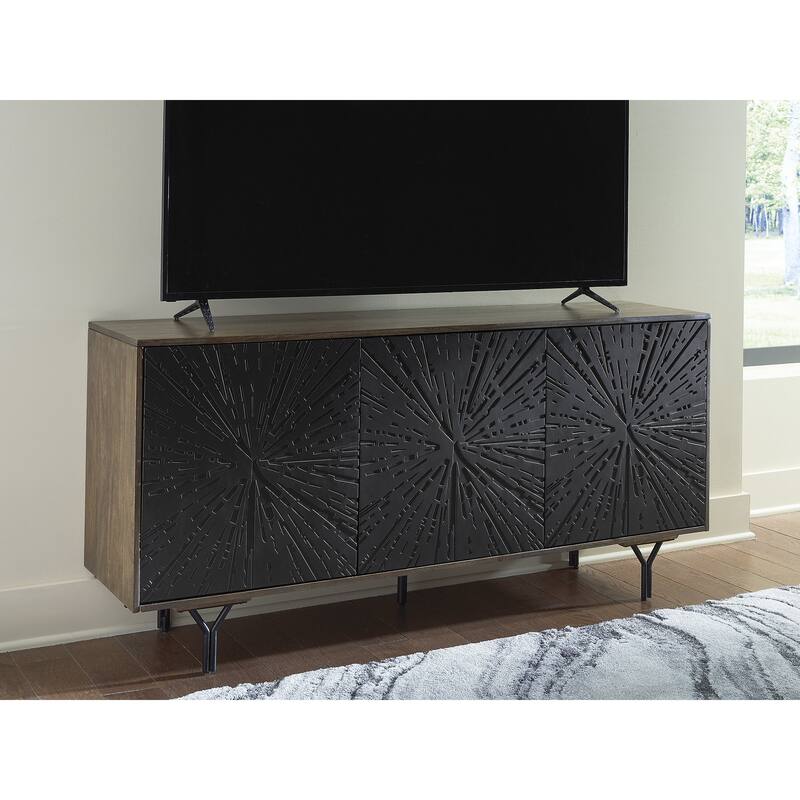 Signature Design by Ashley Lavinmont Brown Accent Cabinet - 64.13" W x 16.13" D x 30.13" H