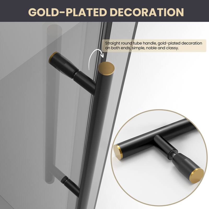 Echarri Single Sliding Frameless Shower Door with Tinted Glass