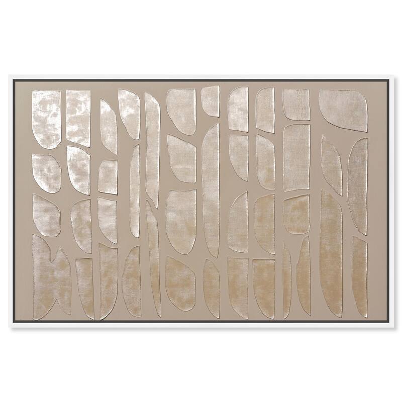 Textured Tiles Canvas by Art Remedy - 15" x 10" - White