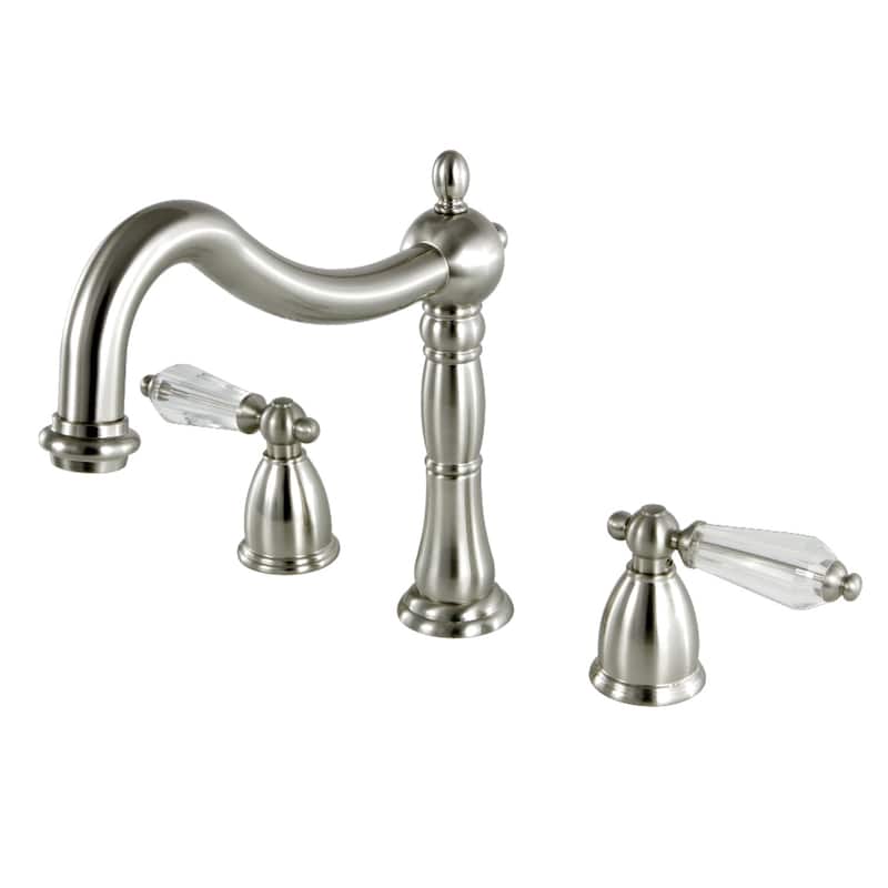 Kingston Brass Victorian Crystal Roman Tub Faucet - satin nickel