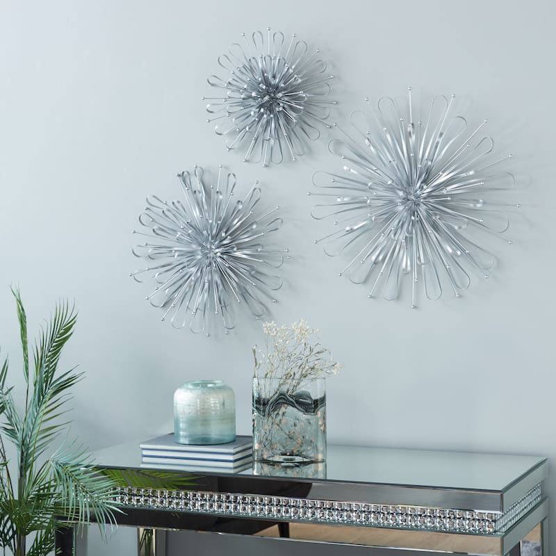 Benzara Gorgeous Orb Gold Metal Wall Decors (Pack of 3)