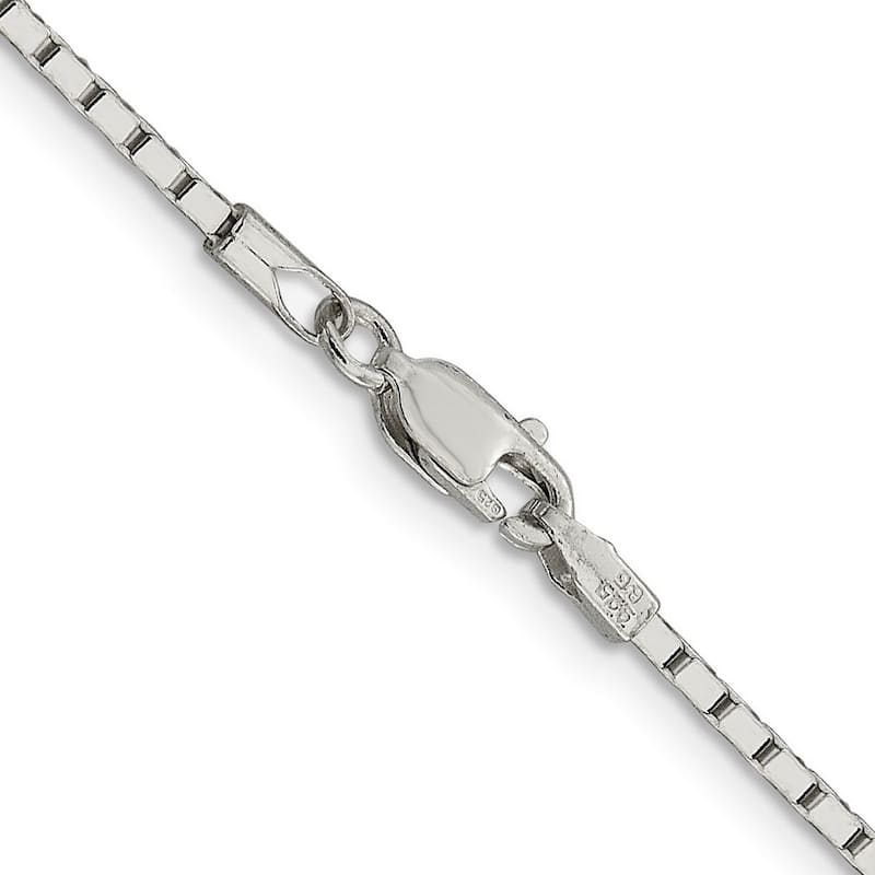 Curata 925 Sterling Silver Polished 1.5mm Mirror Box Chain Necklace (Lobster)