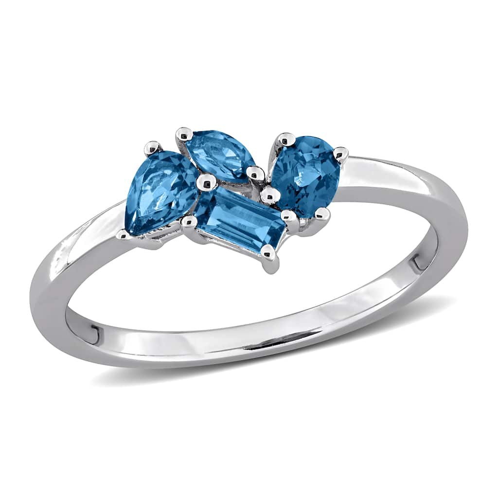 Miadora Multi-Gem Cluster Ring Sterling Silver