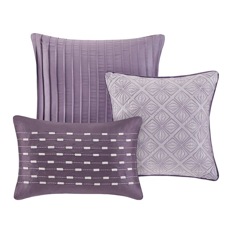 GDF Studio - Biloxi 7-Piece Jacquard Comforter Set with Decorative Pillows