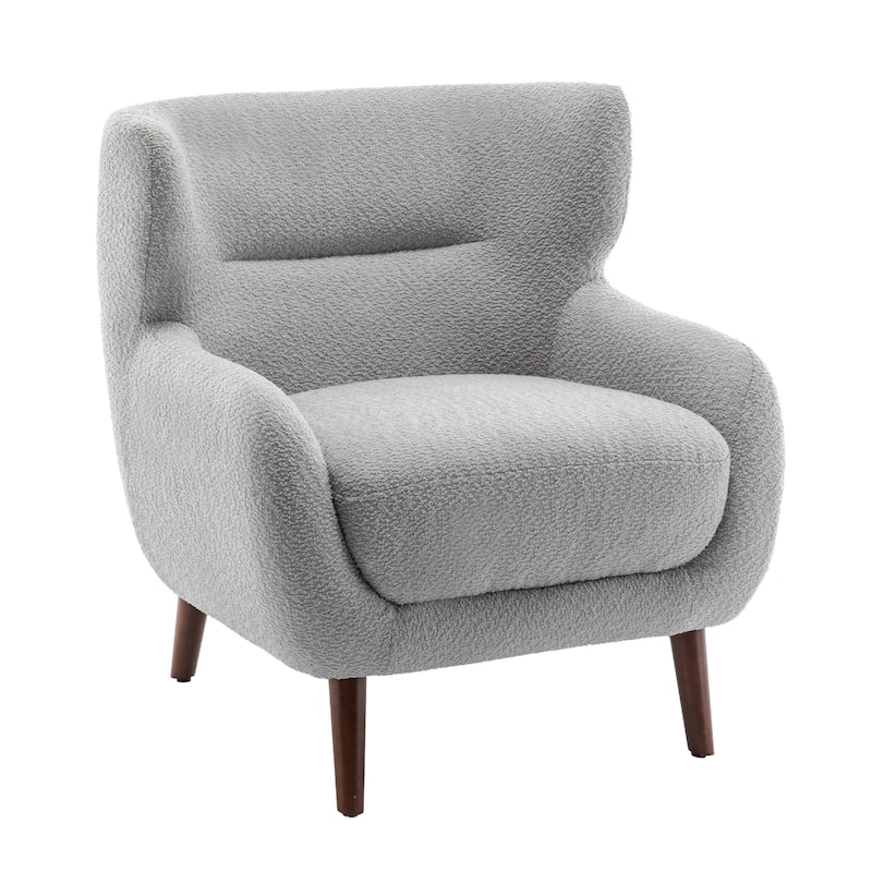 XINMICS Tufted Accent Chair, Wingback Upholstered Armchair for Living Room, Bedroom, Set of 1