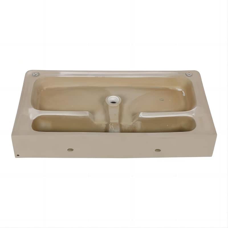 Dornberg 32" Bathroom Ceramic Console Sink White Basin and Legs with Overflow