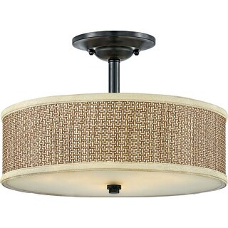 Zen 3-Light Semi-Flush Mount in Mystic Black
