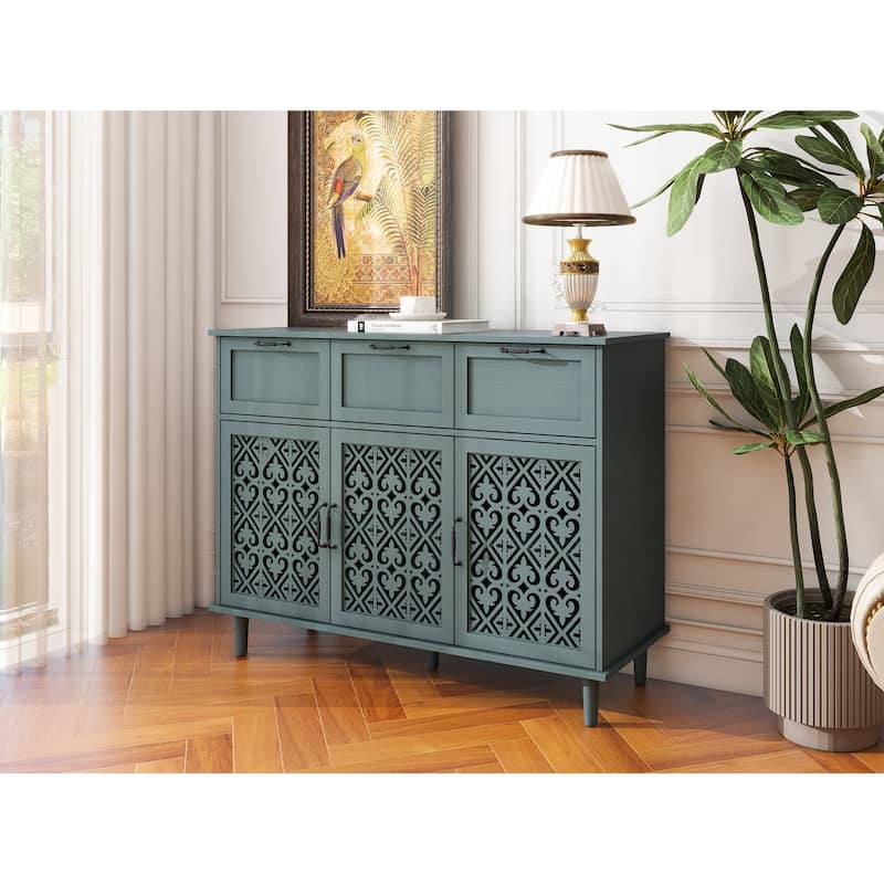 3-door 3-drawer Trellis Cabinet - 15.75 x 47.24 x 35.43