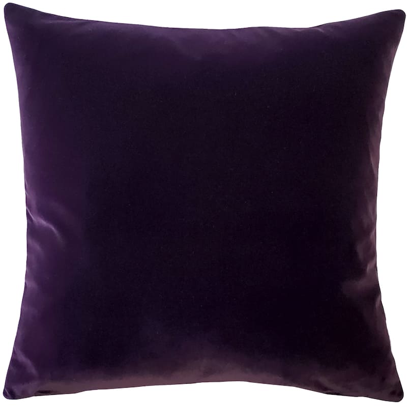 Pillow Decor Castello Soft Velvet Throw Pillows (3 Sizes, 18 Colors) - Purple - 20" x 20" - Cover Only