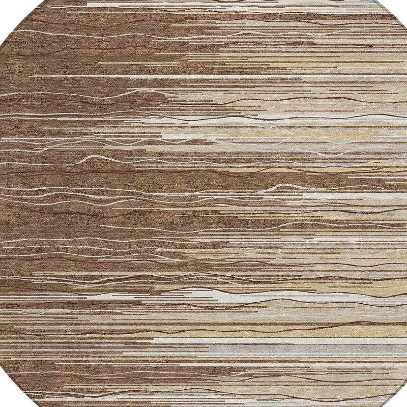HomeRoots Striped Transitional Rectangle Outdoor Rug